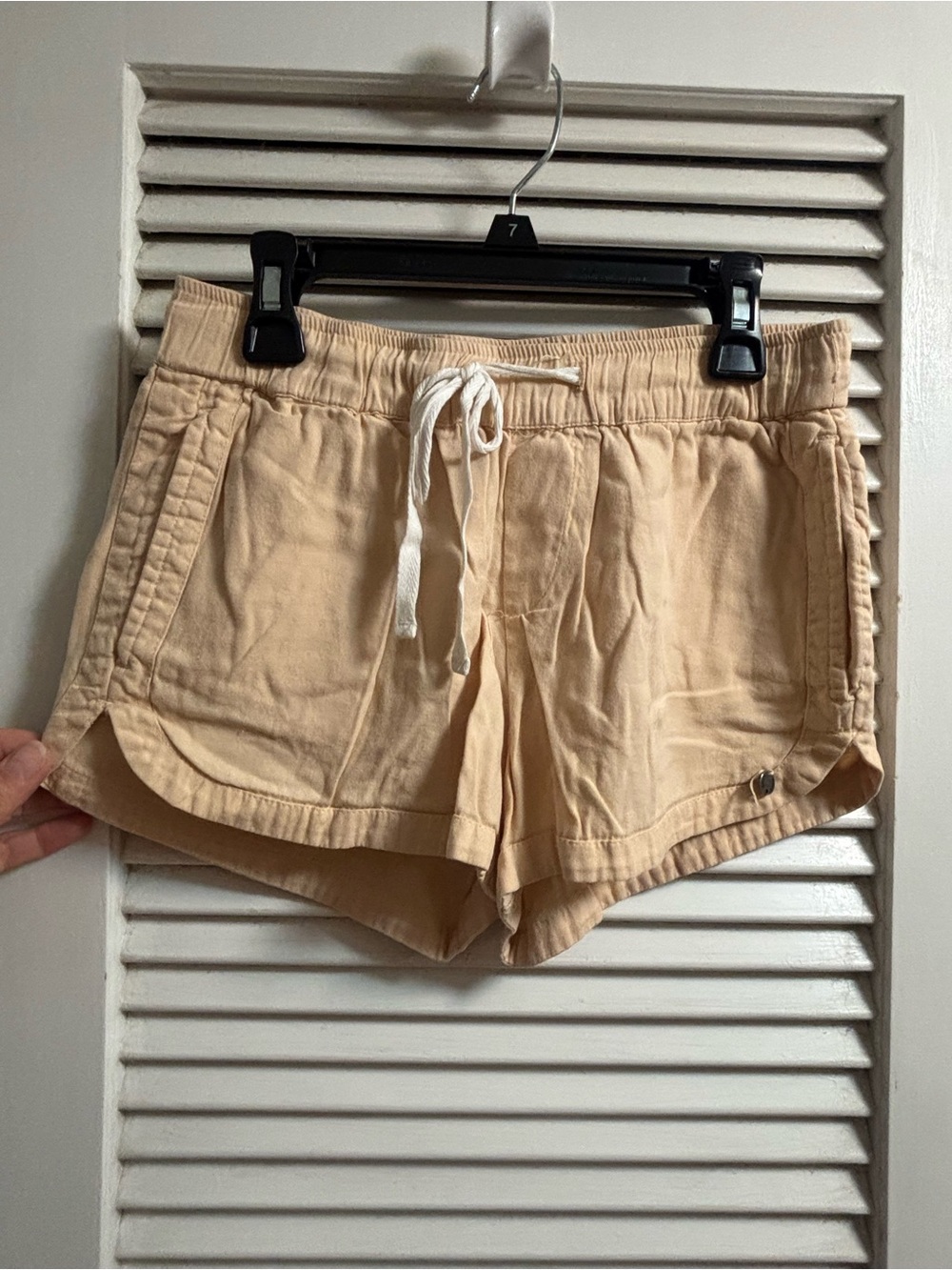 Roxy Peach/Tan Drawstring Athletic Shorts